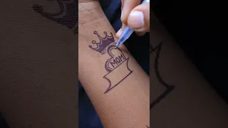 🏷 new simple design of mom dad tattoo with pen #viral #tattoo #artist_kumresh