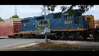 Cool lashup on the M575 with a YN2 and 2 EMD Geeps. Southbound 376 axles. 5/2/24