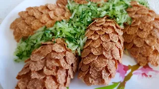 ТАКОЙ САЛАТ ТОЧНО ДОЛЖЕН БЫТЬ НА ПРАЗДНИЧНОМ СТОЛЕ!!!  Cones Salad decorate the Festive Table