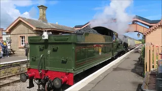 FIRST PROFIT MAKING TRAIN ARRIVES AT WILLITON WEST SOMERSET RAILWAY 22 MAY 2021