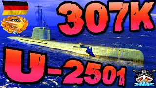 U-2501 drückt 307K DMG "U-BOOT POWER!!!" "U-Boot Club" ⚓️ Uboote / Submarines in World of Warships 🚢