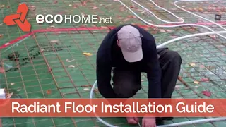 How to install radiant floor tubes