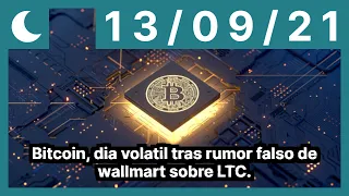 Bitcoin, dia volatil tras rumor falso de wallmart sobre LTC.