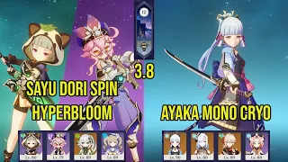 (F2P) C3 SAYU C0 DORI Hyperbloom & C0 AYAKA Mono Cryo | 3.8 Spiral Abyss Floor 12 | Genshin Impact