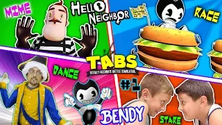 TABS COMPETITION! Mart Stole Bendys Cat! (FGTEEV Hello Neighbor BT Story Pt 1: BL- INK MACHINE)