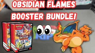 HIT A CHARIZARD! Pokemon Obsidian Flames Booster Bundle Review!