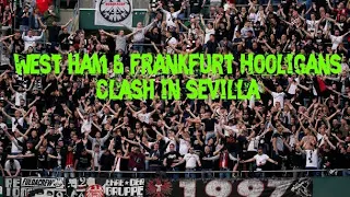 West ham & frankfurt Hooligan clash in sevilla