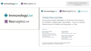 Webinar: Targeting Asthma and Strategies to Enhance Care Access