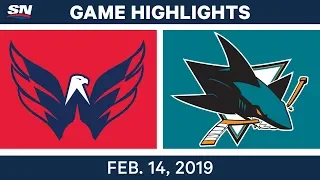 NHL Highlights | Capitals vs. Sharks - Feb 14, 2019