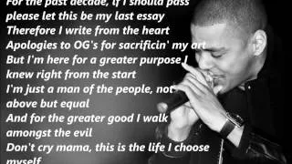 J. Cole - Let Nas Down (Lyrics On Screen)