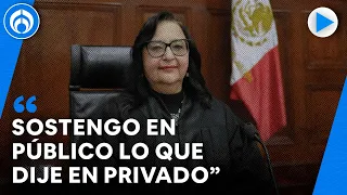 Norma Piña acepta ser la remitente de mensajes al senador Armenta