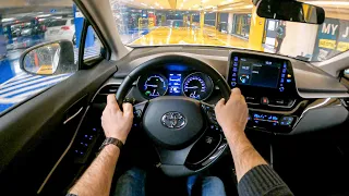 Toyota C-HR Night Driving (1.8 Hybrid 122HP) | POV Test Drive #655 Joe Black
