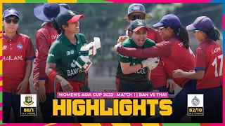 ACC | Match 1 | Women's Asia Cup 2022 | Bangladesh vs Thailand