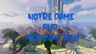 Minecraft Notre Dame and Medieval City [Download Map v1.14.4]  #timelaps  #minecraft #medieval