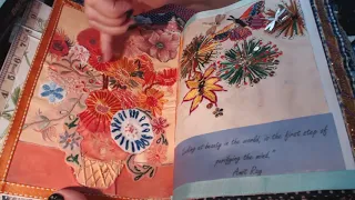 An Introduction to a Slow Stitch  and Mindfulness Fabric Journal Course