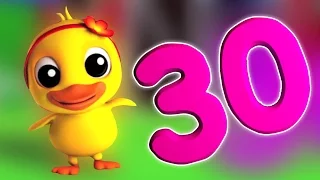 Numero canzone 1-30 | Imparare i numeri | educativo video | 3D animato Video | Number Song 1-30