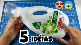 5 IDÉIAS ESPETACULARES COM GARRAFA DE PLÁSTICO 💖