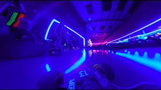 Ultra Violet UV Go Kart Track fun Evolve Skateboards UK at Absolutely Karting Shot with Insta One X