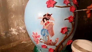 Напольная ваза своими руками в Японском стиле. Мастер класс (часть 2)