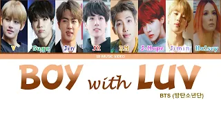 BTS (방탄소년단) Boy With Luv (작은 것들을 위한 시) feat. Halsey  (Color Coded Lyrics Han/Rom/Eng/가사)