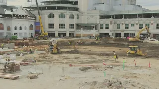 A look at Churchill Downs paddock construction