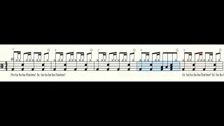 Harlem Desire(악보영상)-London Boys #drumtab #드럼악보 #drumscore #drumsheetmusic #drumnotation