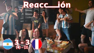 REACCIÓN DE AMIGOS - FINAL DEL MUNDO | ARGENTINA 3 (4) - 3 (2) FRANCIA | Qatar 2022