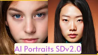 AI generated Realistic Human Portraits using Stable Diffusion 2.0