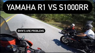 YAMAHA R1 vs BMW S1000RR !! | S1000RR Vs R1 Vs GSXR1000R Vs DUCATI V4S SMACKDOWNS