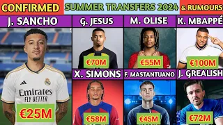 🚨ALL NEW CONFIRMED SUMMER TRANSFERS AND RUMOURS 2024, Sancho to real Madrid, Jesus to Al Ittihad,Tah