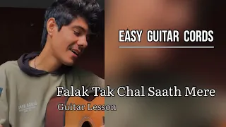 Falak Tak Chal Saath Mere | Guitar Lesson | Easy Cords | With And Without Capo | Arun Pangotra