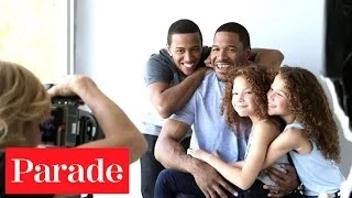 Michael Strahan with his youngest children, Michael Jr., Isabella, and Sophia