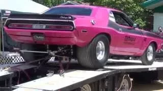 1970 Dodge Challenger drag car on the dyno