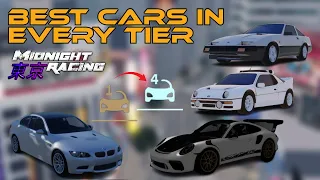 Best Cars in Every Tier (Performance) Midnight Racing: Tokyo 2024 | RaceLine