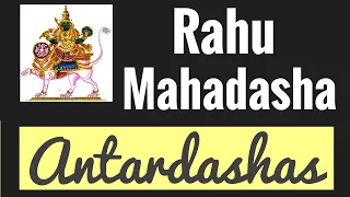 Rahu Mahadasha Antardashas: Effects of all Bhuktis in Rahu Dasha +how to judge in YOUR chart!