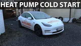 2021 Tesla Model 3 cold start energy consumption