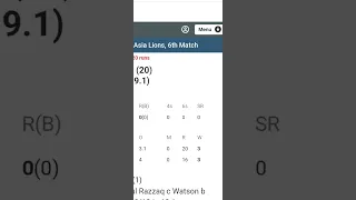 LLC MASTERS LEAGUE 2023 MATCH NO.6 ASIA LIONS VS WORLD GIANTS MATCH SUMMARY.