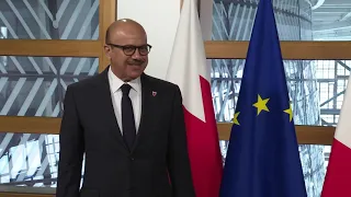 Dr. Abdullatif bin Rashid Al-Zayani from Bahrain met with European Council President