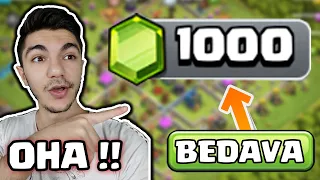 BEDAVA 1000 ELMAS KAZANDIM !! - Clash Of Clans