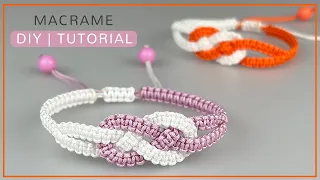 DIY Josephine Knot Bracelet tutorial | Iinfinity Macrame Bracelet with Square Knot for beginners