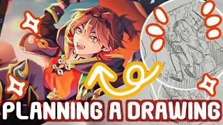 Planning a Drawing! Lunar New Years Draw With Me! 🎆