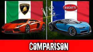 Lamborghini aventador vs Bugatti chiron | Comparison | Fastest car | ND Comparison