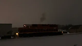 EMD SD40-3 Startup (RCP&E 3421) In Brookings, SD (1-16-23)