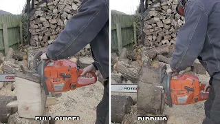 Ripping Chain vs Standard Chain for Fire Wood Production Under One Minute