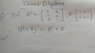 Linear algebra question, part+20#maths