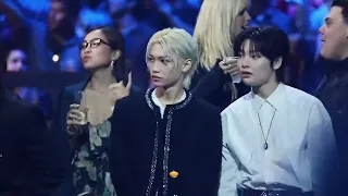 230912 Stray Kids reacting to Cardi B and Demi Lovato's performance at VMA