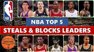 NBA Top 5 Steals & Blocks Leaders Every Year (1973 ~ 2021)