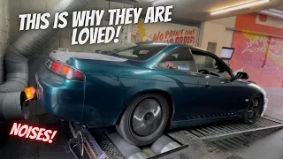 SOUNDS EPIC! Nissan 200sx on the Rolling Road! Beautiful Noise!