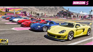 Forza Horizon 5 - Top 23 Fastest Retro Supercars Drag Race (2022 Update)