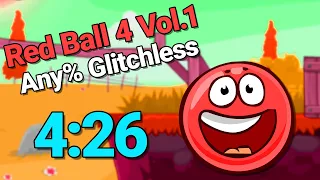 (Old) [4:26] Red Ball 4 Vol.1 Speedrun - Glitchless Any%